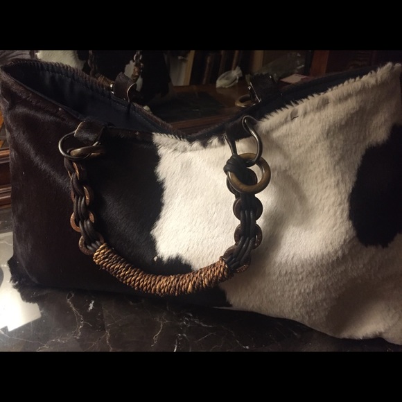 Cowhide medium size bag new Beautiful soft bag - Picture 1 of 5